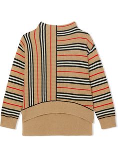 Burberry Kids свитер в полоску Icon Stripe