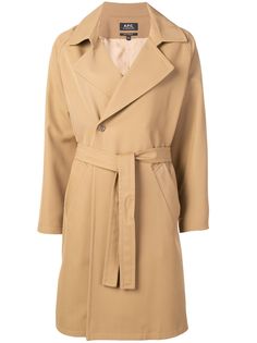 A.P.C. двубортное пальто с поясом
