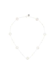 Tory Burch колье с кристаллами и логотипом