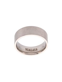 Nialaya Jewelry изогнутое кольцо с эффектом потертости