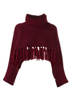 Kenzo укороченный джемпер с кисточками