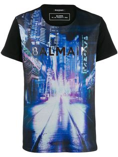Balmain футболка с принтом
