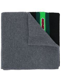 Kenzo вязаный шарф с нашивкой-логотипом