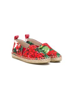 Dolce & Gabbana Kids эспадрильи с цветочным узором
