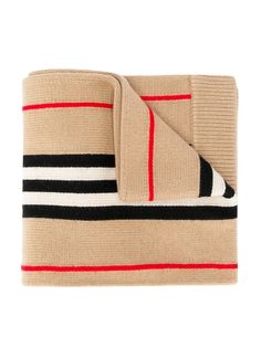 Burberry Kids одеяло в полоску Icon Stripe