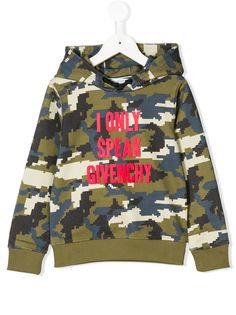 Givenchy Kids камуфляжная толстовка с капюшоном