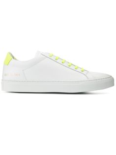 Common Projects кроссовки с неоновой шнуровкой