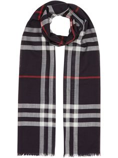 Burberry легкий шарф в клетку