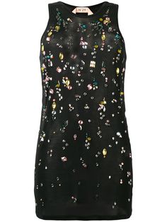 Nº21 декорированный топ кроя слим