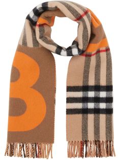 Burberry шарф с принтом Check and B