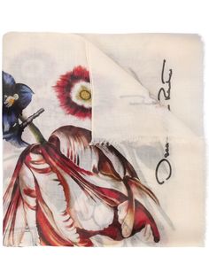 Oscar de la Renta платок с цветочным принтом