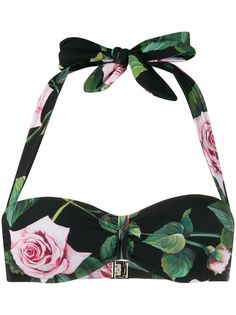 Dolce & Gabbana лиф бикини с цветочным принтом