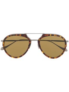Giorgio Armani солнцезащитные очки-авиаторы черепаховой расцветки