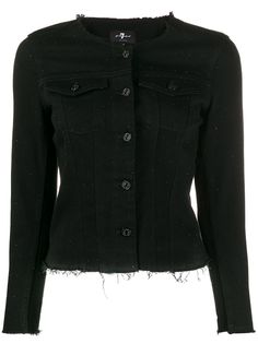 7 For All Mankind декорированная джинсовая куртка