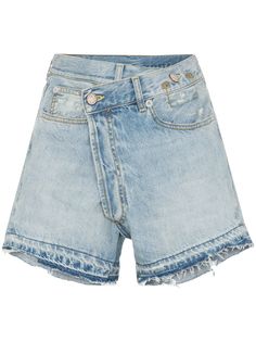 R13 джинсовые шорты Tilly с необработанными краями