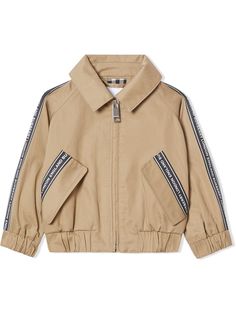 Burberry Kids куртка Harrington с логотипом