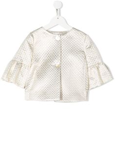 Monnalisa фактурный жакет с расклешенными манжетами