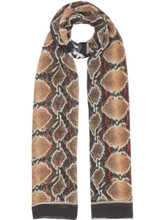 Burberry шарф со змеиным принтом