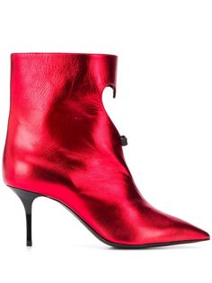 MSGM ботильоны с эффектом металлик и вырезами