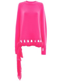 JW Anderson джемпер с круглым вырезом и драпировкой
