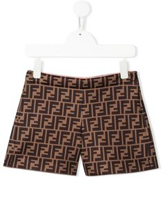 Fendi Kids шорты с узором FF