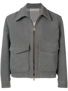 Ami Paris куртка на молнии с накладными карманами