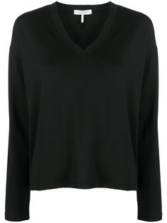 Rag & Bone топ с длинными рукавами и V-образным вырезом