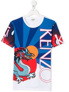 Kenzo Kids футболка с принтом