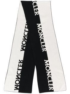 Moncler жаккардовый шарф с логотипом