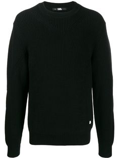 Karl Lagerfeld фактурный джемпер с круглым вырезом