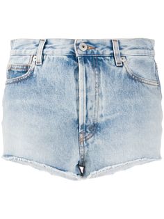 Heron Preston джинсовые шорты с завышенной талией и логотипом