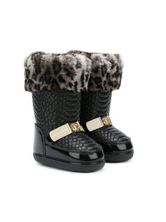 Roberto Cavalli Junior сапоги с подкладкой с леопардовым принтом