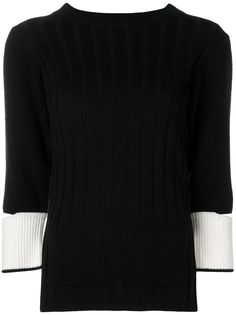 Eudon Choi трикотажный свитер с вырезными деталями