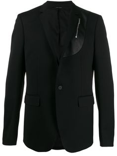 Les Hommes блейзер со вставкой на молнии