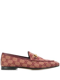 Gucci парусиновые лоферы Jordaan с узором GG