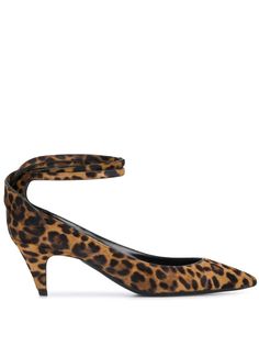 Saint Laurent леопардовые туфли-лодочки Charlotte