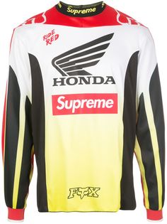 Supreme футболка из джерси x Honda x Fox Racing Moto
