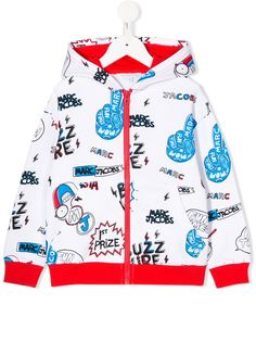 Little Marc Jacobs худи на молнии с принтом