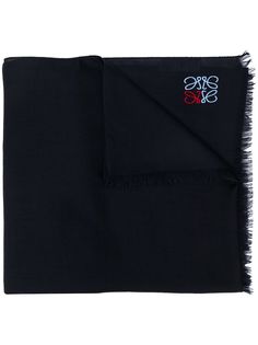 Loewe кашемировый шарф с бахромой