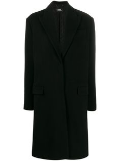 Karl Lagerfeld однобортное пальто Karl из коллаборации с Carine