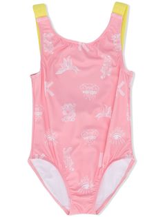 Kenzo Kids купальник с графичным принтом и логотипом