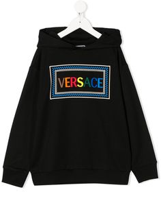 Young Versace толстовка с капюшоном и вышитым логотипом
