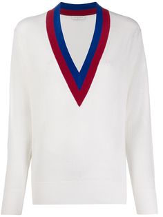 Sandro Paris джемпер тонкой вязки с V-образным вырезом