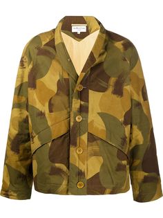 YMC куртка-рубашка оверсайз с камуфляжным принтом