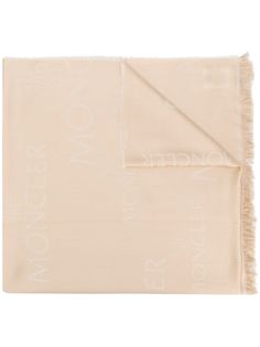 Moncler жаккардовый шарф с логотипом