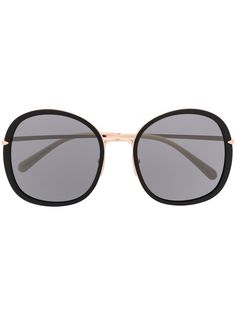 Pomellato Eyewear солнцезащитные очки в массивной круглой оправе