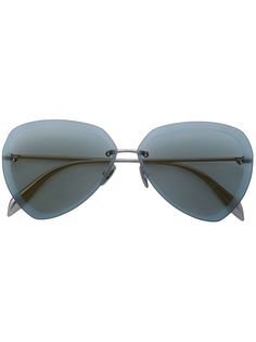 Alexander McQueen солнцезащитные очки Piercing Shield
