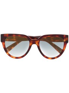 Givenchy Eyewear солнцезащитные очки в оправе кошачий глаз черепаховой расцветки