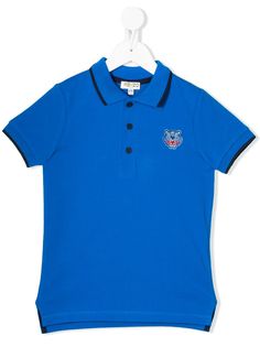 Kenzo Kids рубашка-поло с вышитым логотипом