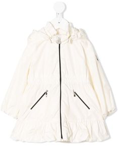 Moncler Kids парка с капюшоном и оборками